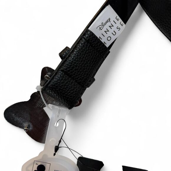 Disney Minnie Mouse black Vegan leather belt with red bow detail - size M - Picture 5 of 8